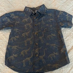 Toddler boy size 4T dinosaur button down